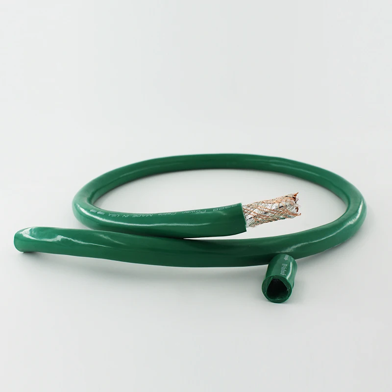 Hi-End 2328 5N Prata chapeado cobre puro trança AC cabo de alimentação 11AWG hifi núcleo de alimentação Audiophile linha principal cabo