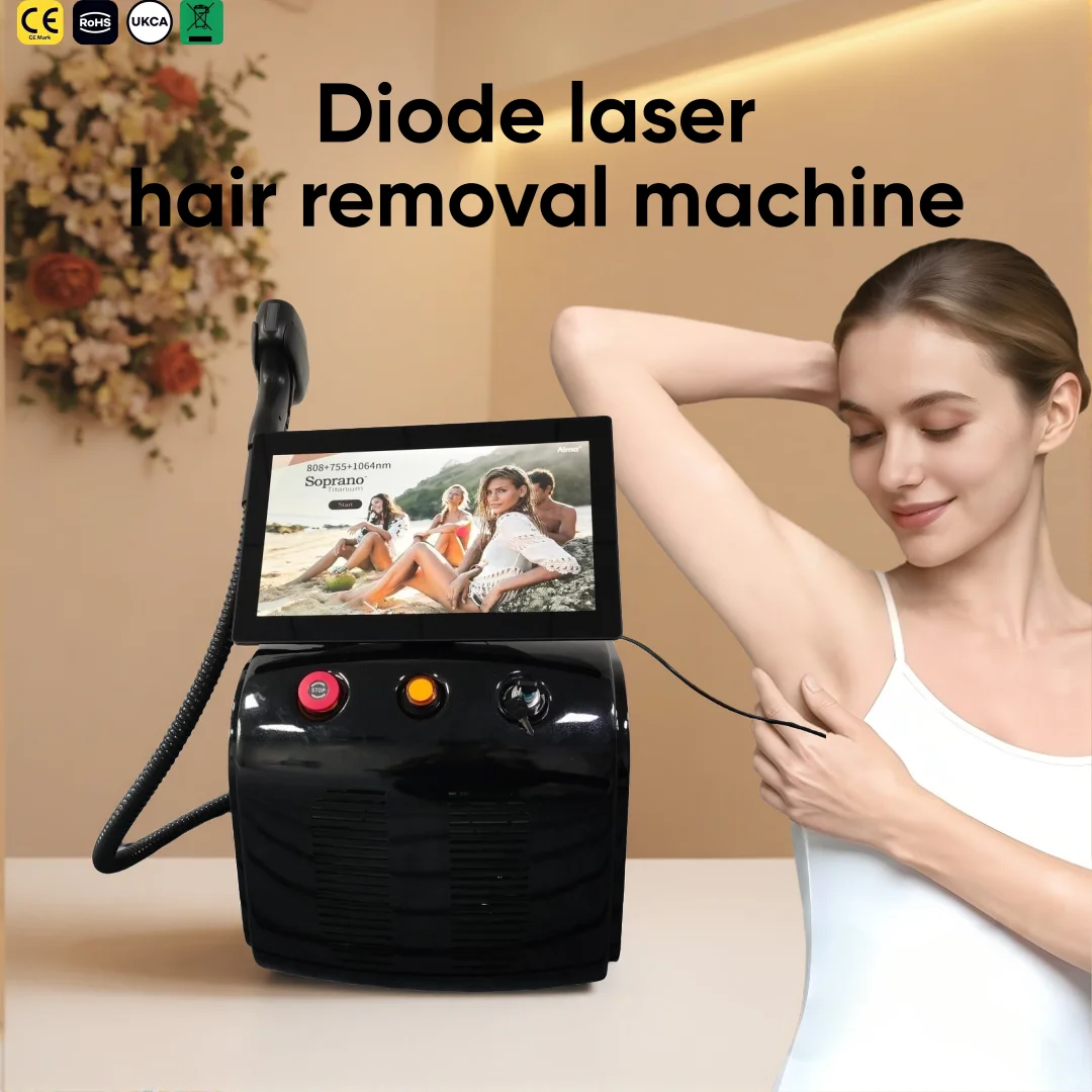 Diode Laser Hair Removal Device - GentleMax™ Tech Cryo-Cooled Permanent Reduction Pain-Free Home Appliance Upgrade