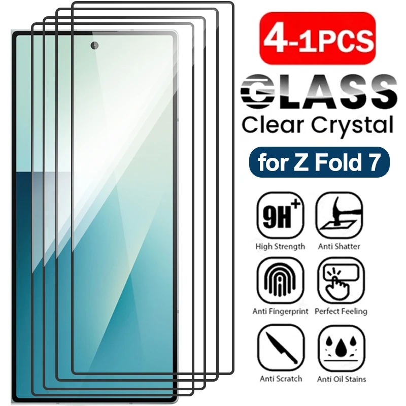 

1-4PCS Premium Tempered Glass For Samsung Galaxy Z Fold 7 6 5 HD Clear Screen Protector For Samsung ZFold7 Fold6 Fold5 Films