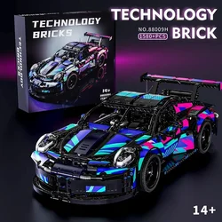 New 1580 Pcs Technical Classic Super Racing Car Building Blocks Model Bricks Vehicl Toy for Kids Birthday Boys Gift Compatible