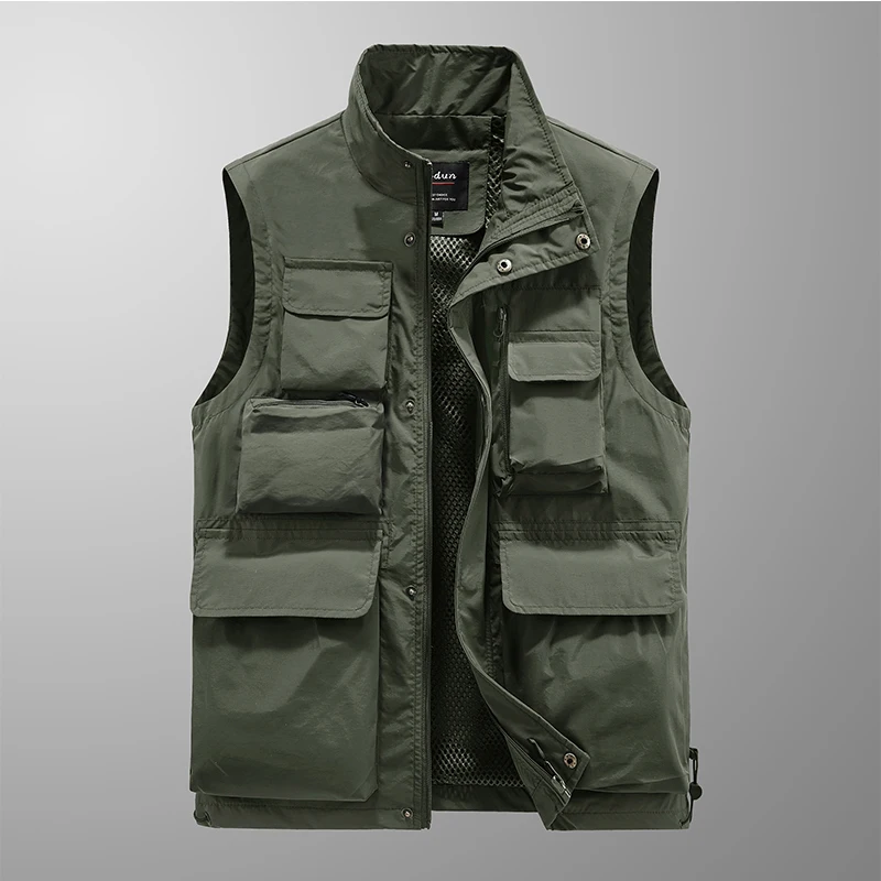

Summer men's outdoor casual vest with breathable multi pocket photography fishing vest a must-have for men's outdoor exploration