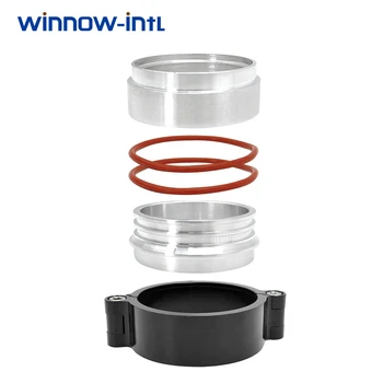 1 piece exhaust system mount 2.0&quot;,2.5&quot;,2.75&quot;,3.0&quot;,3.5&quot; OD engine aluminum HD Turbo intake pipes with flange anodized clamps