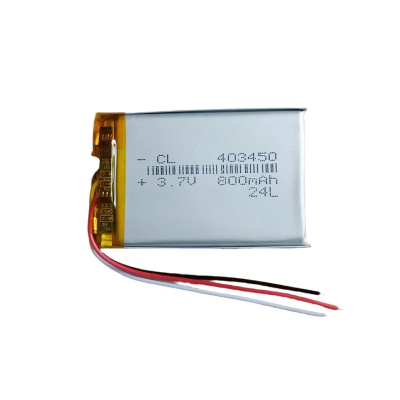 3.7V 800mAh Li-Polymer Zamienny akumulator Li Lipo 403450 JST 2Pin 1.0/1.25/1.5/2.0/2.54mm Złącze do kamery GPS LED