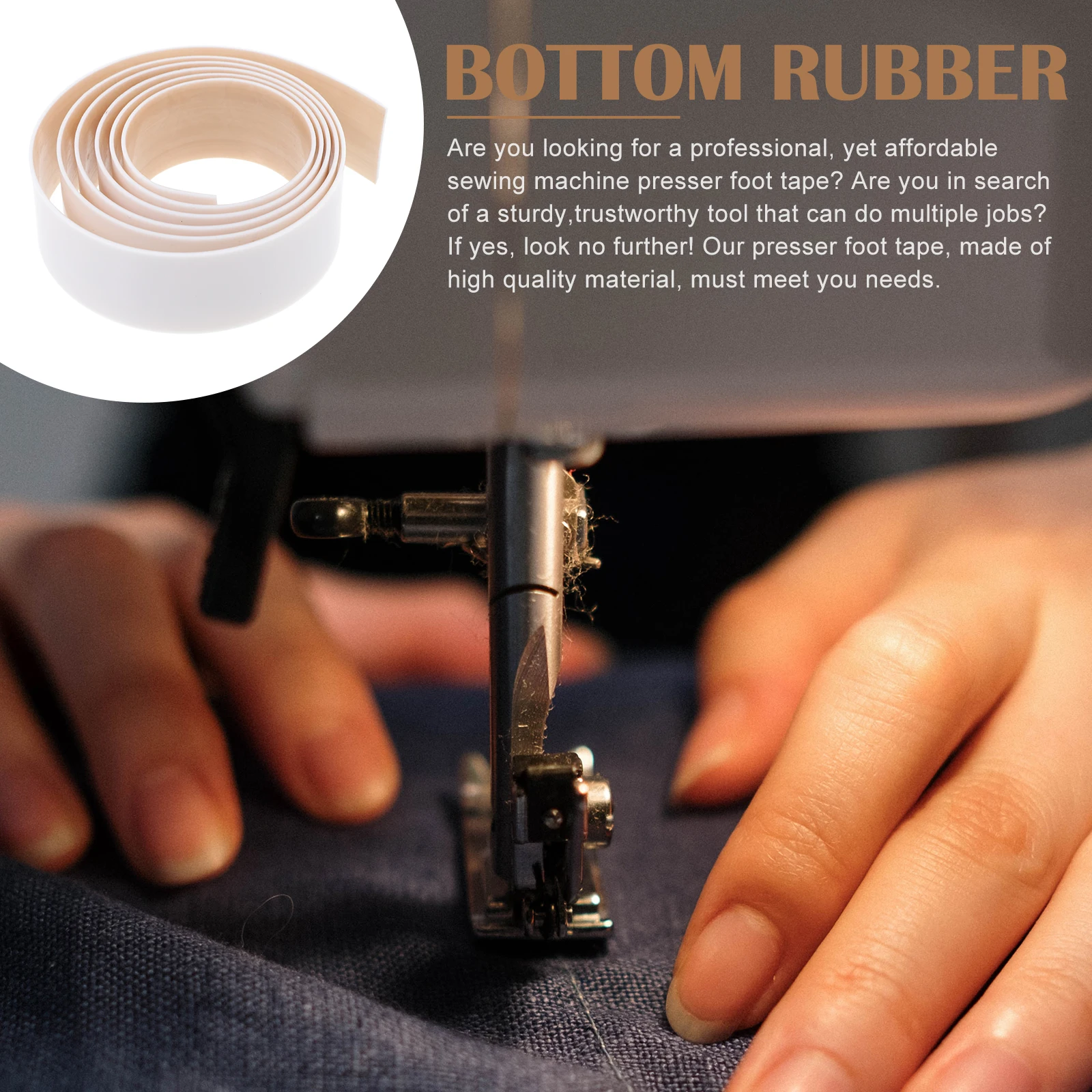 

Presser Foot Bottom Tape Roll Practical Design for Household Industrial Sewing Machine Accessories Easy Application