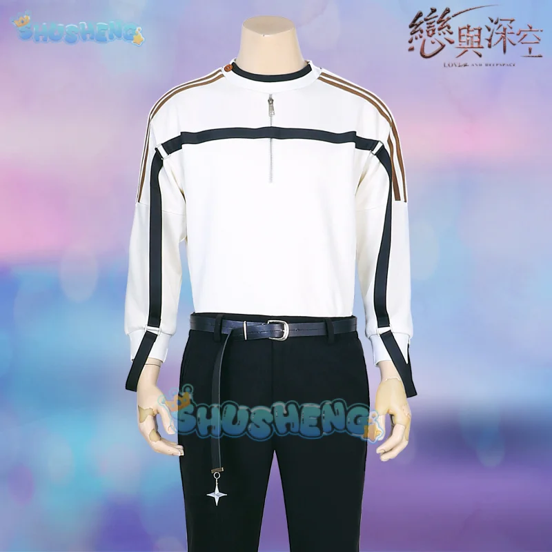 Game Love And Deepspace Caleb Cosplay Costume Casual Sweatshirt Belt Pants Uniform Halloween Party Women Carnival Outfit