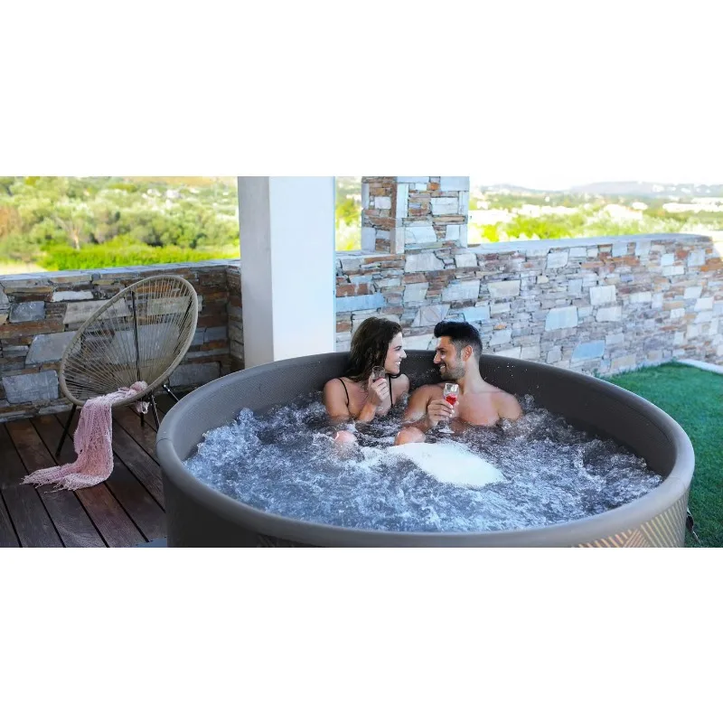 STLF بالجملة حوض استحمام ساخن ل 4-6 أشخاص في الهواء الطلق الترفيه حوض سبا فناء كبير دائم نفخ حوض استحمام ساخن تدليك سبا المنزل #3