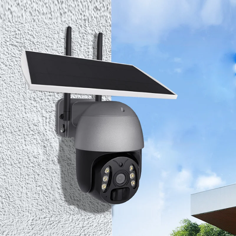 واي فاي لوحة طاقة شمسية بطارية كاميرا الأمن مقاوم للماء في الهواء الطلق Cctv جديد 4g بطاقة Sim Ip Camara De Seguridad #1