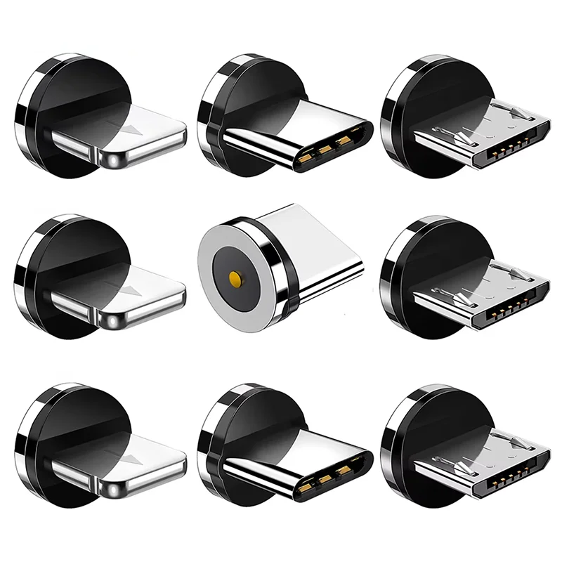 

5 шт., пылезащитная заглушка типа c для мобильного телефона USB C Micro, запасные части, конвертер, магнитные наконечники, адаптер для зарядного кабеля