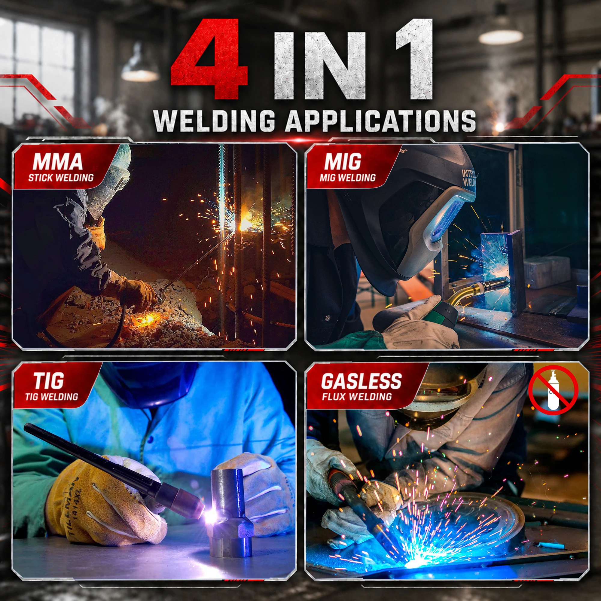 LEVIN Automatic MMA Soldadora MIG TIG Inverter IGBT Aluminium Welding Machine 230V 20% Duty Cycle Made In China