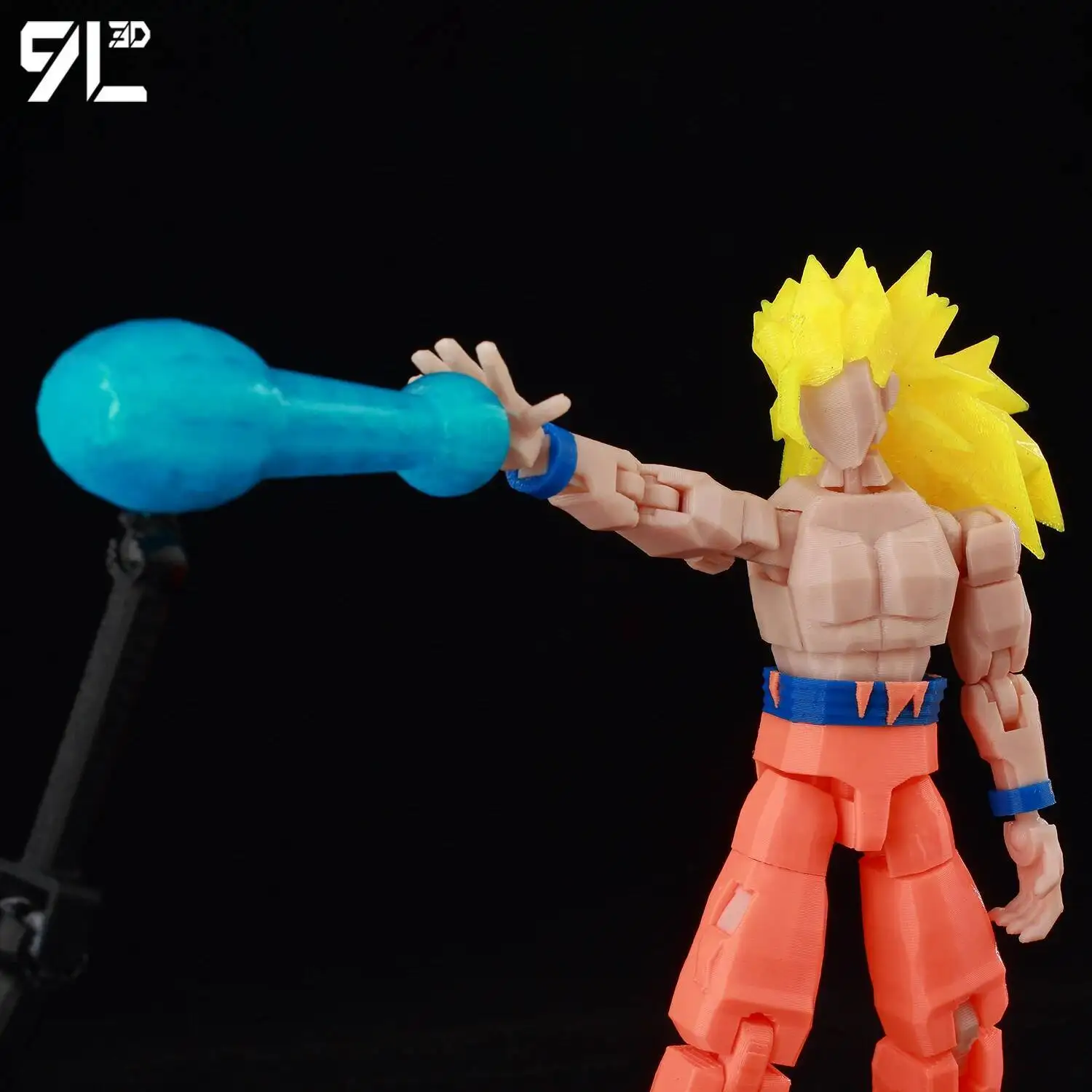 

9L3D Multi-Joint Articulated Dragon Ball Goku Super Saiyan 3 Lightning Effect Piece Dummy13 Lucky13 T13 Stress Relief Model Toys