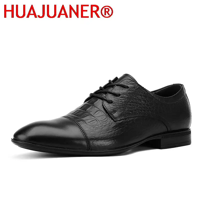 

Genuine Leather Mens Casual Shoes Business Formal Shoes Evening Dress Crocodile Pattern Luxury Shoes Designer Plus Size 48 49 50