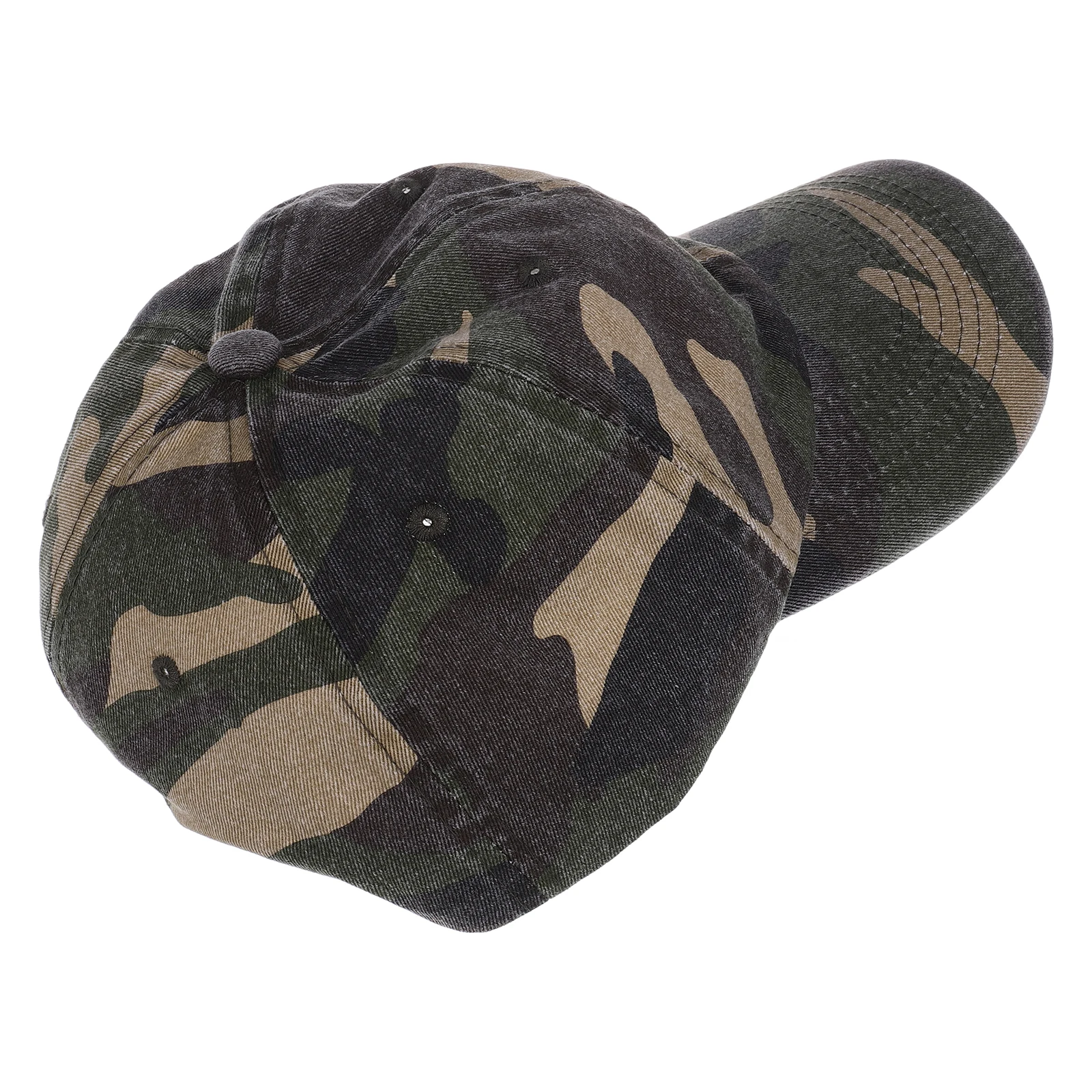 

Camouflage Baseball Cap Men Women Hat Outdoor Peaked Fishing Sun Hats Green Adjustable Size Stylish Trend