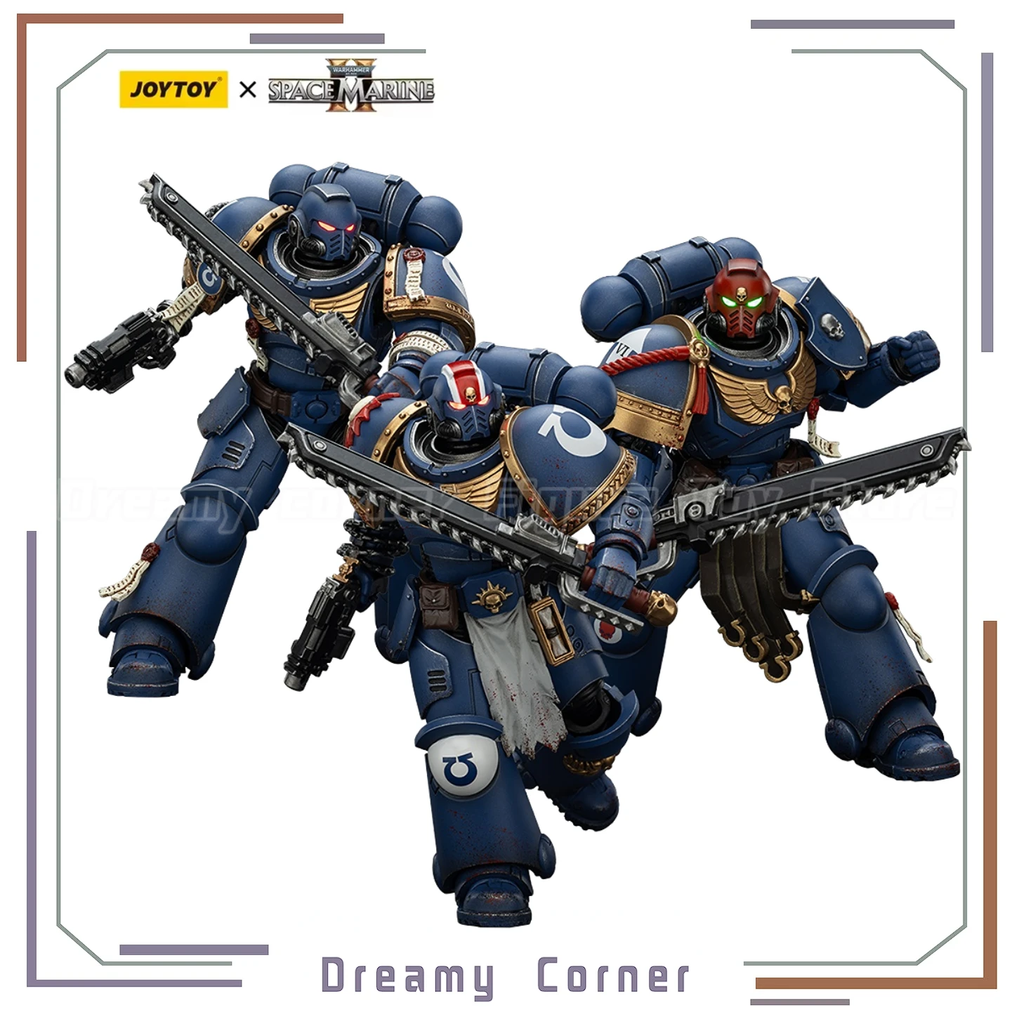 

【In stock】JOYTOY Warhammer 40K Ultramarines Titus-3PCS Collectors Edition 1/18 Action Figures Models Toy Ornament