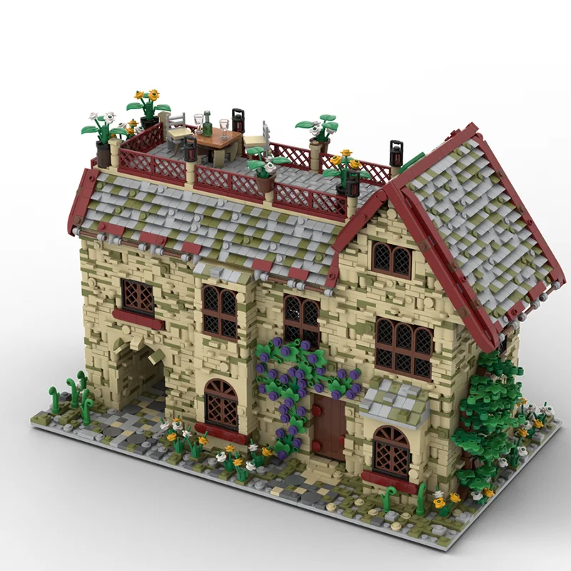 مدينة شارع عرض Moc اللبنات منزل مع نموذج العلية التكنولوجيا الطوب DIY تجميع لعبة البناء هدايا العيد #2