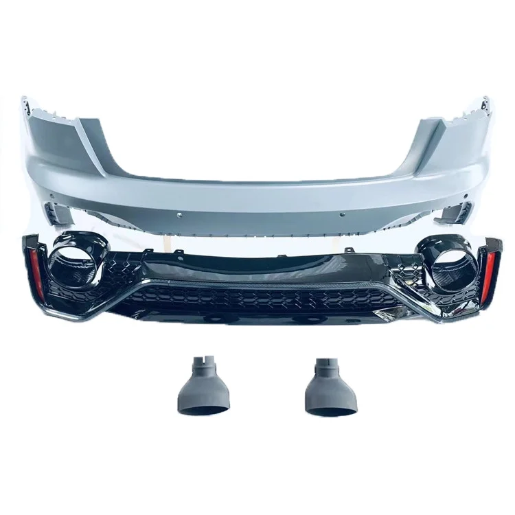 Factory Latest Upgrade A6 C8 Car Body Kit Diffuser RS6 Rear Bumper with Rear Lip Tail Throat for  A6 C8 2019-2023