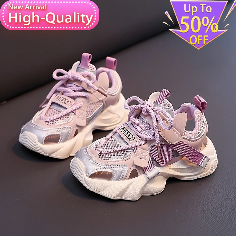 Spring Hot Selling Mesh Breathable Childrens Sports Shoes Lightweight Shock-absorbing Sports Shoes Campus Soft Casual Shoes view 4