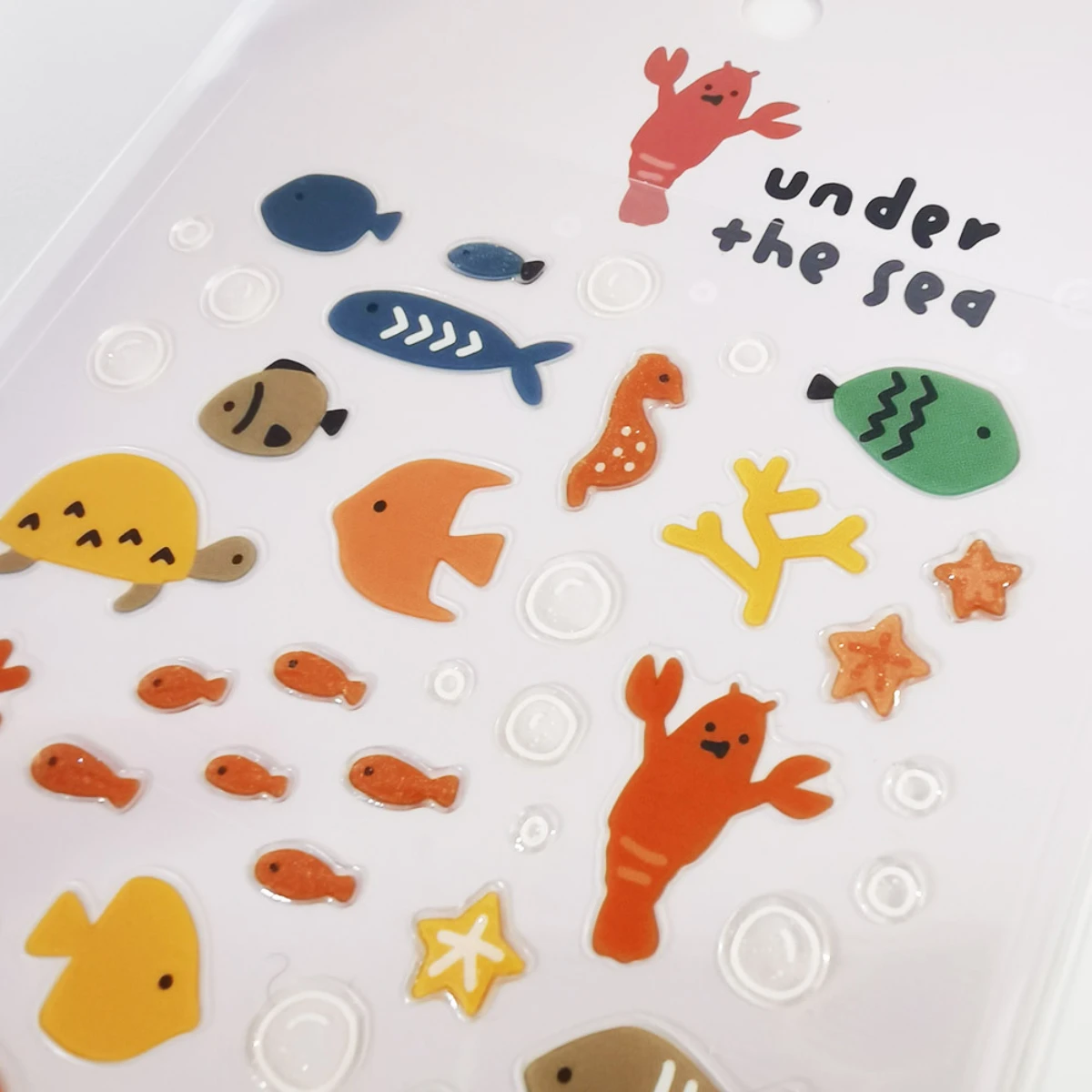 

Korean Import BONITO Under The Sea Crystal Drop 3D PVC Stickers Scrapbooking Diy Journal Diary Sticker Cute Decor School Gift