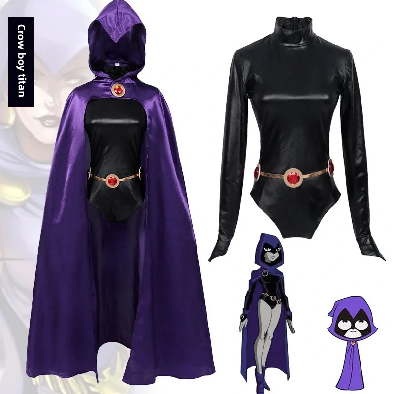 

Halloween Costumes Raven for TeenTitanst Cosplay Uniforms Highly Restoring Character Image Suitable for Various Events Parties