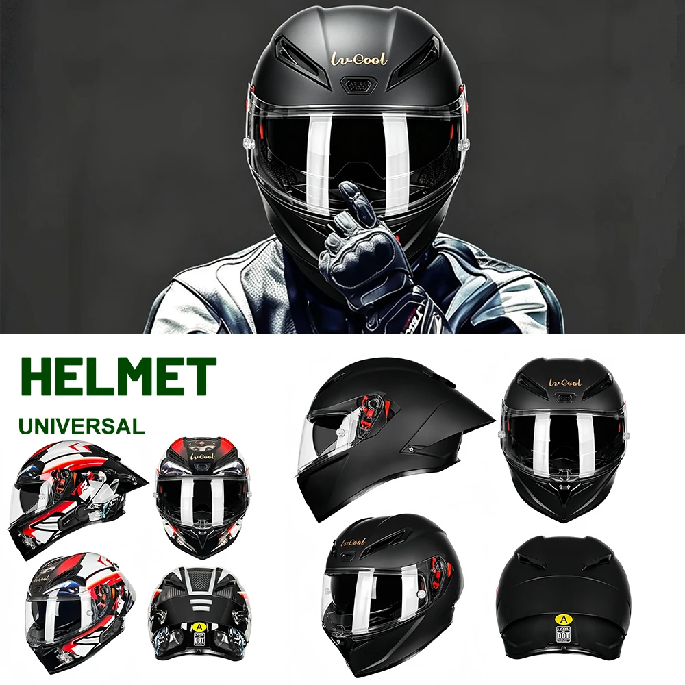 Flip Up Motorcycle Helmet Full Face Dual Lens Off-road Racing Helmet Cascos Para Moto Universal Motorbike Helmet