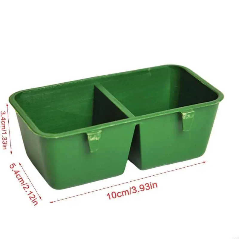 97QD Bird Feeder Cup for Cage Hanging Plastic Conjoined 2 Cups Water Feed Trays