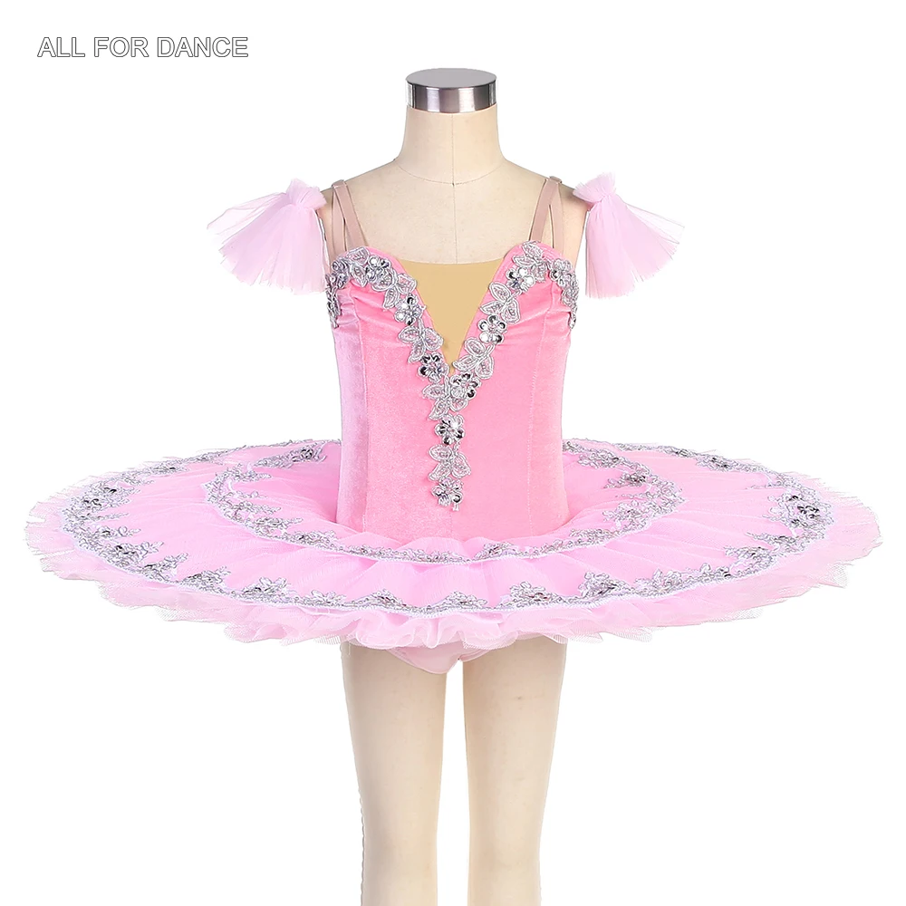 

BLL527 Pink Velvet Bodice Pre-professional Ballet Tutu Pancake Tutu Girls & Women Ballet Tutu Ballerina Dance Costumes