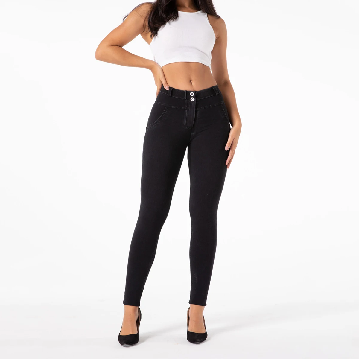 여성용 로우웨이스트 청바지, 스포츠 바지, 요가 레깅스, 섹시한 타이츠, 피트니스 헬스장, 데님 제깅스 / 스포츠웨어, image size:1200x1200