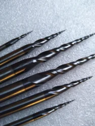 ZYYG Tungsten Solid Carbide End Mill 4 6 8 HRC55 2F Ball Nose Tapered End Mills Router Bits CNC Taper Wood Metal Milling Cutter