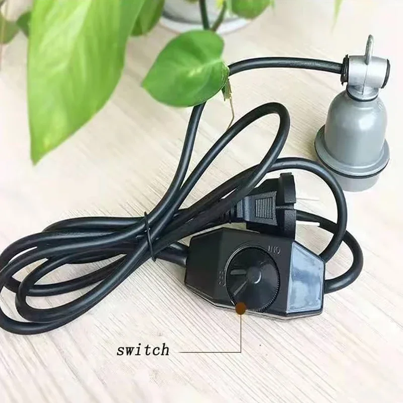 Schalter Netzkabel Ferkel Huhn Brüter Heizung Spirale Licht Steckdose E27 Krabbeln Haustier Eidechse Schildkröte Heizung Lampenfassung ﻿