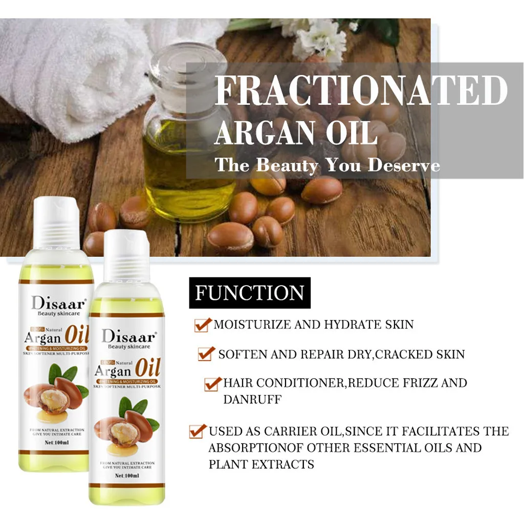 زيت الأرغان الطبيعي المضغوط على البارد 100 مل - مرطب مرطب متعدد الأغراض للعناية بالبشرة والشعر والأظافر (صديق للنباتيين)