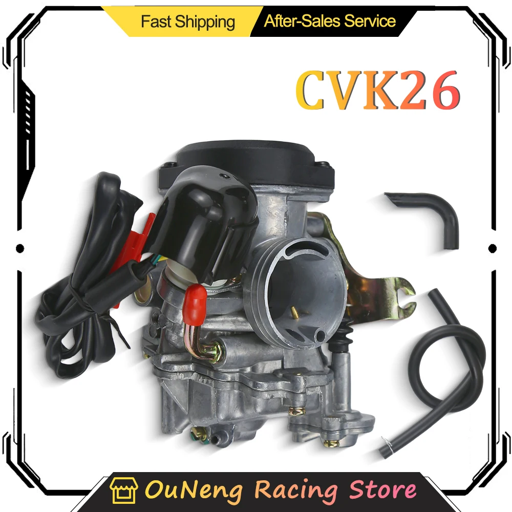

Motorcycle Carburetor CVK26 26mm Motorcycle Carburetor For GY6 150-250CC 150 250 Engine Dirt Pit Bike Racing ATV Scooters
