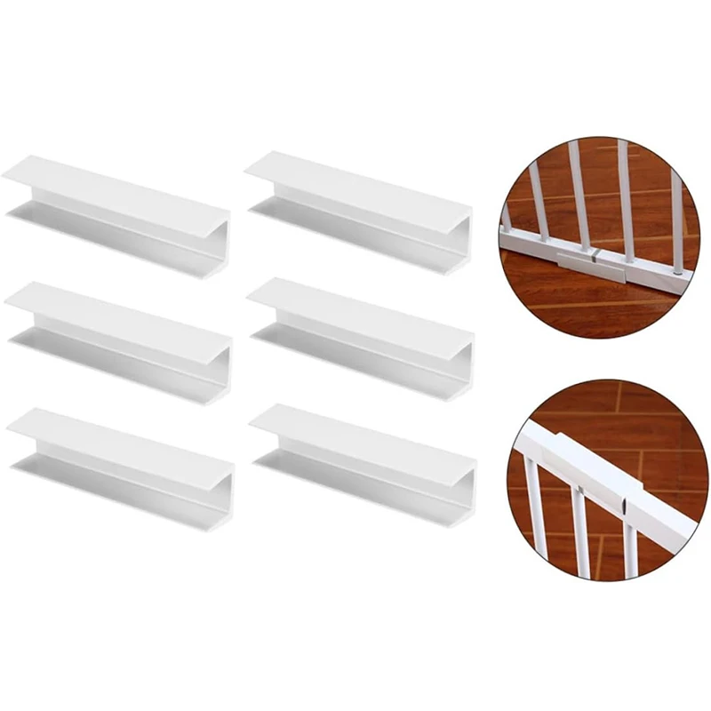 6 Pcs Safety Door Reinforcement Slot Baby Gate Dog Groove Gates Pet Supplies PVC Dog Gate Reinforcement Fence Reinforcement