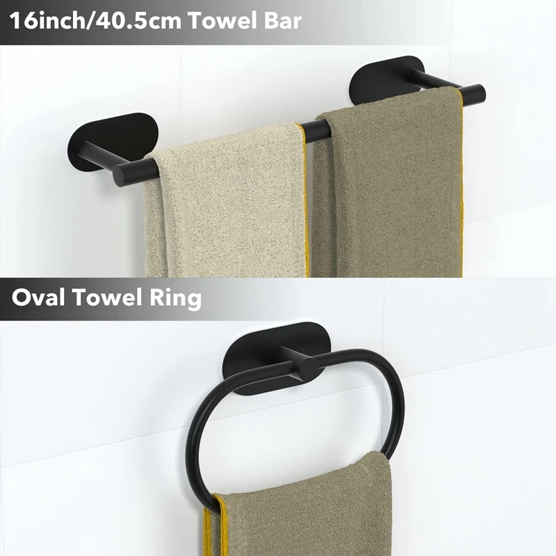 

Stainless Steel No Drilling Toilet Tissue Roll Paper Holder Wall Towel Rack Bar Rail Ring Robe Clothes Hook Bathroom Accessories