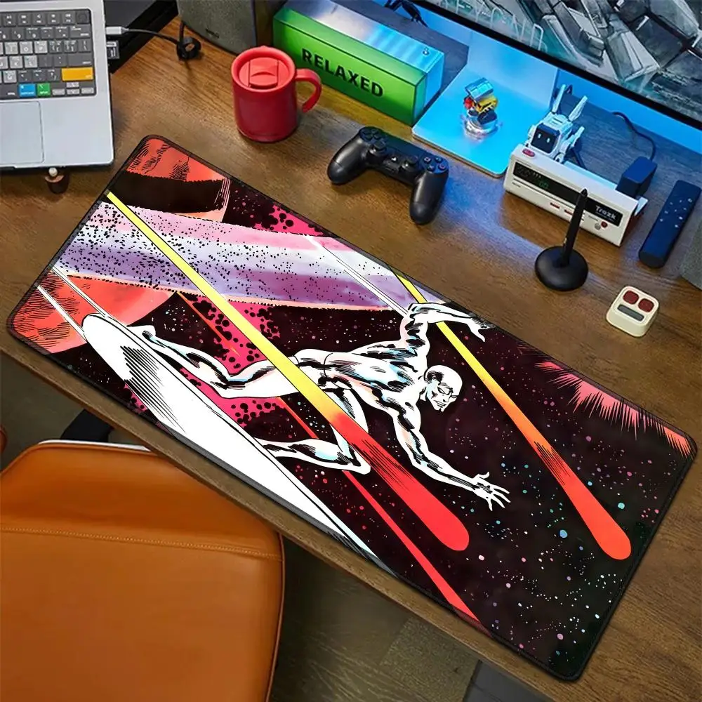 

Silver Surfer Mouse Pad Rubber Mat Laptop Xxl Mousepad Notebook Gamer Computer Table Gaming Accessories
