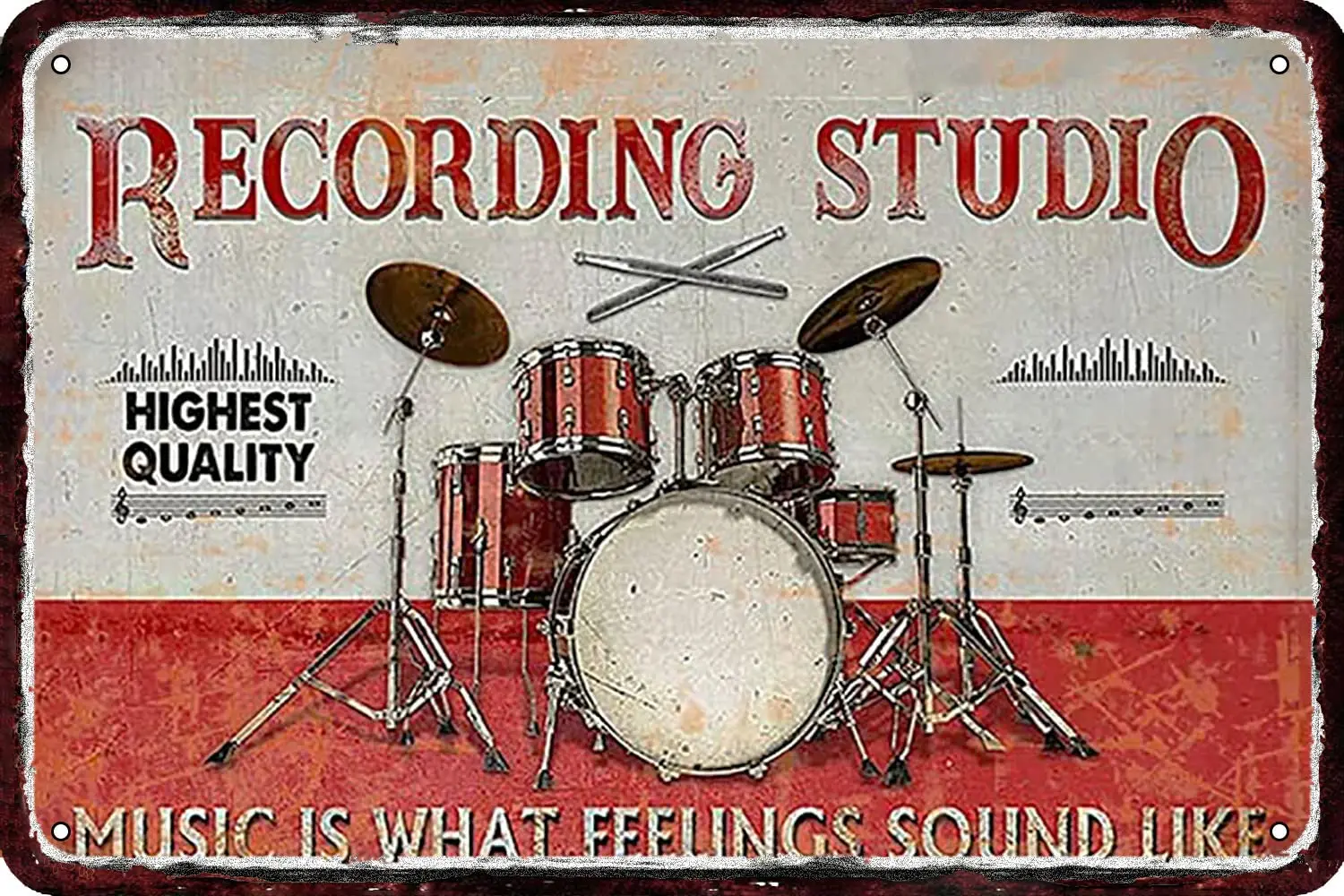 Recording Studio Your Talent Is God’S Gift To You What Vintage Metal tin Sign Wall Decor Retro Art Funny Decorations for Home Ma