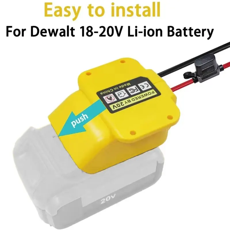 

NEW DIY Power Wheels Adapter Battery Adapter for Dewalt 18V 20V Battery with Fuse 14AWG Wire Connector for Rc Car Toys Robotics