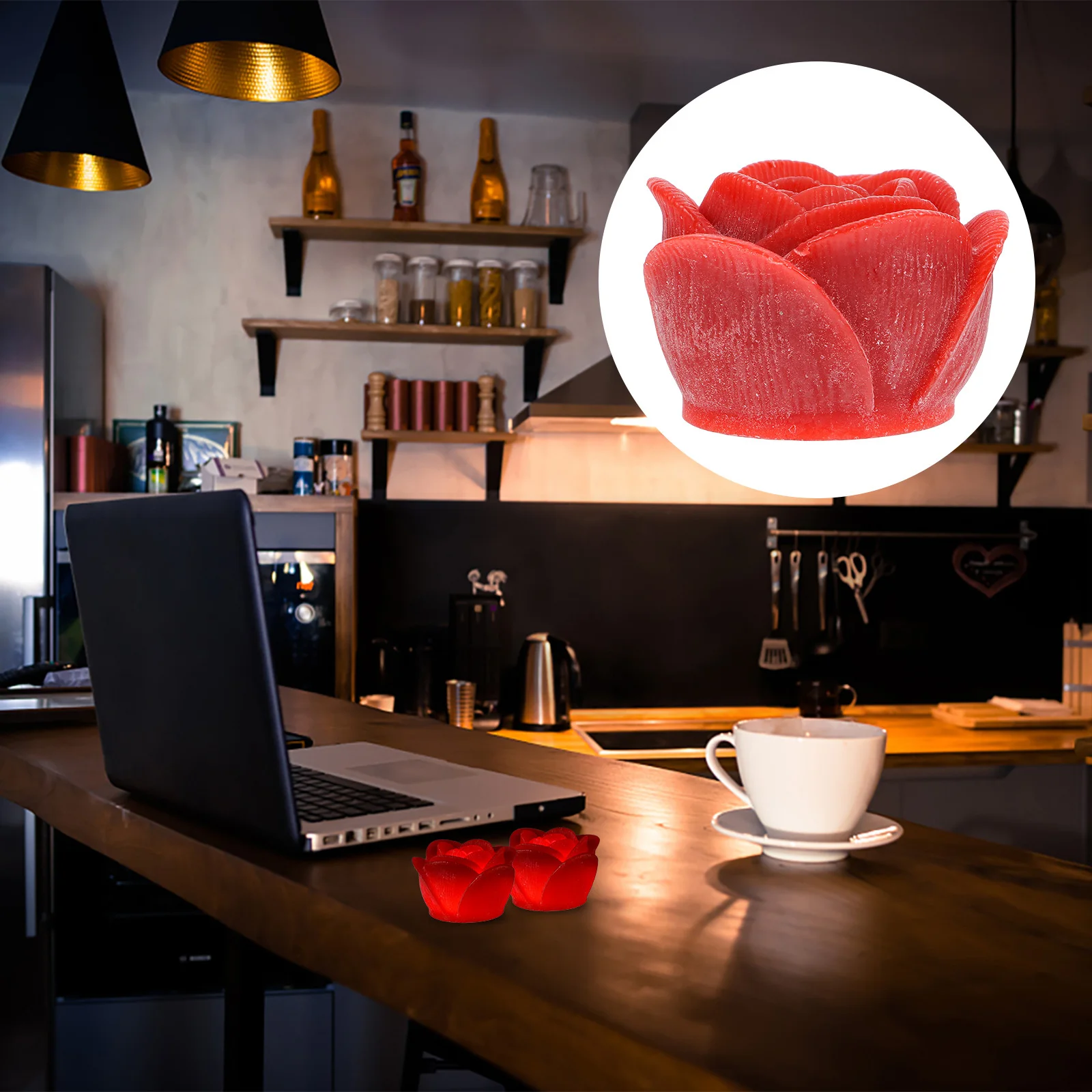 

LED Rose Light Flameless Smokeless Lamp LED Lamp Party Festival Decoration Light Flame-Less Lights