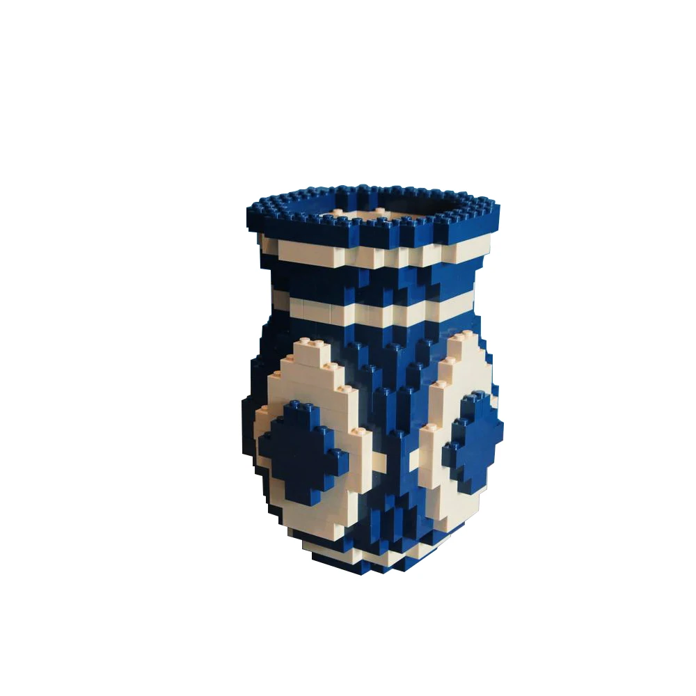 MOC 81875 زهرة قلادة اللبنات ديكور المنزل هدية عيد الحب الطوب لعبة الأم الكبار الأطفال هدية عيد ميلاد