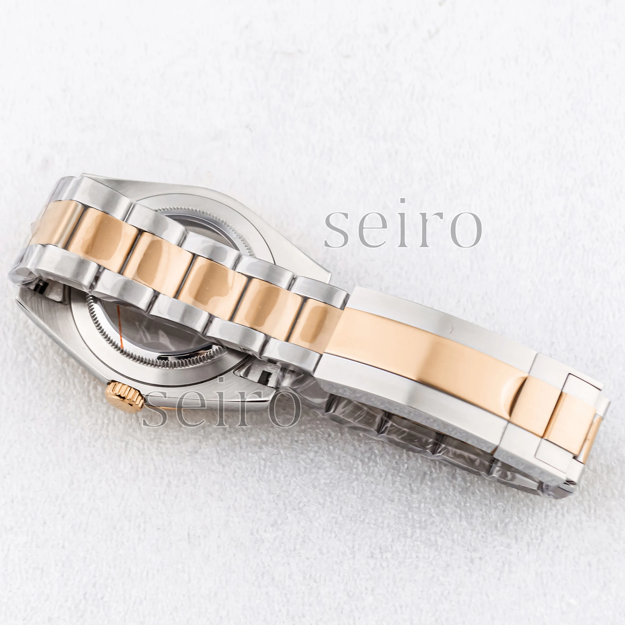 36MM/39MM NH35 Case Oyster Strap Sapphire Glass Silver Rose Gold 10ATM Waterproof Parts for Datejust NH36 Movement Replacements