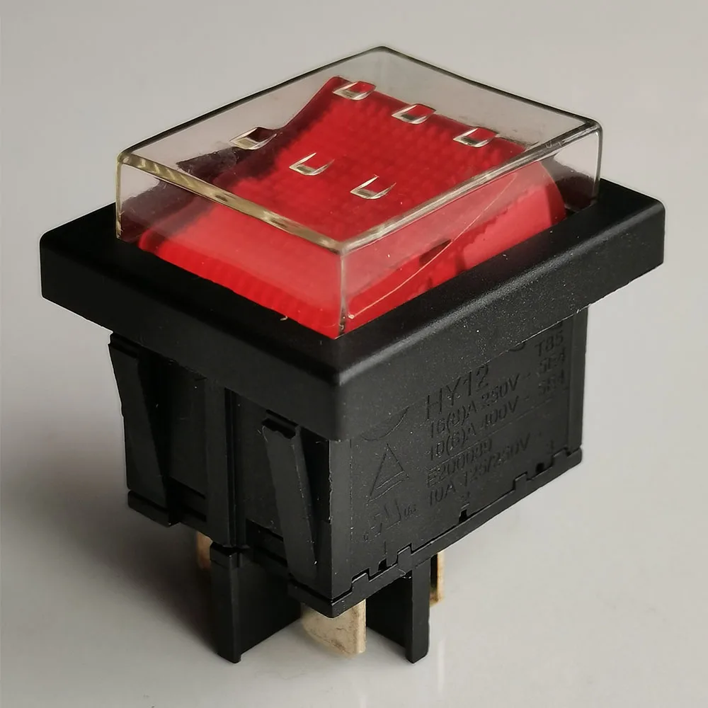 1Piece KEDU HY12 4Pins Waterproof Rocker Switch with Lamp 10A 125/250V 16(8)A 250V 10(6)A 400V