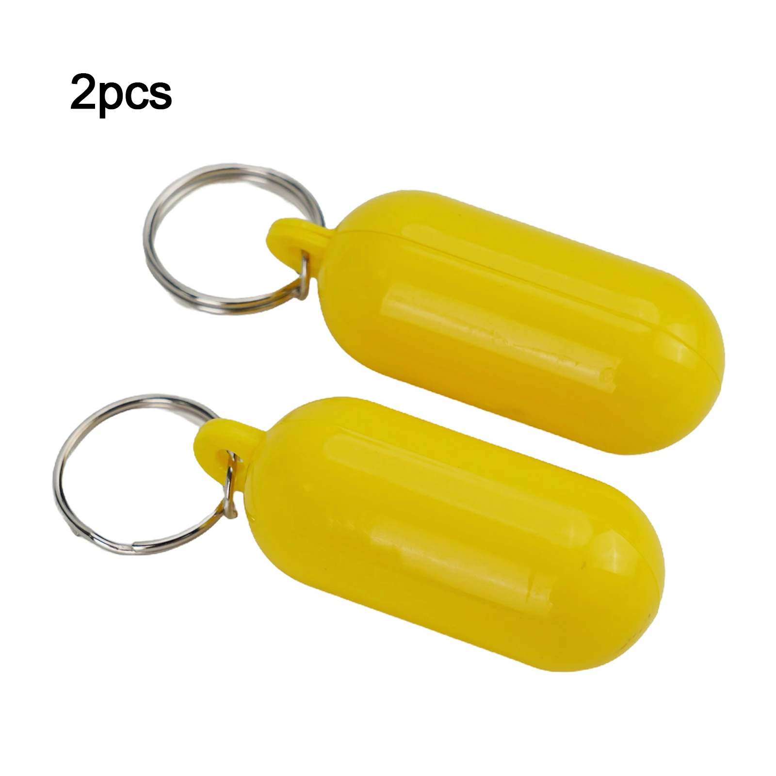 2pcs ABS Floating Keyring Buoyant-Key Ring Marine Sailing-Boat Float Keychain Parts Accessories Yellow White