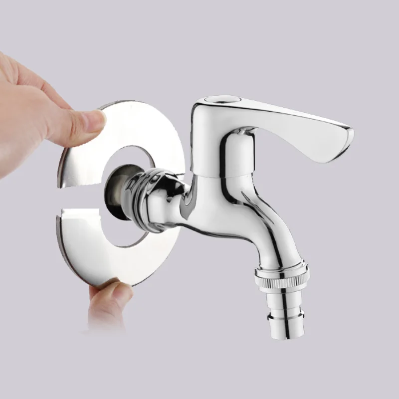 Self-Adhesive Stainless Steel Faucet Decorative Cover Water Pipe Chrome Finish Wall Covers for Bathroom Faucet Accessories