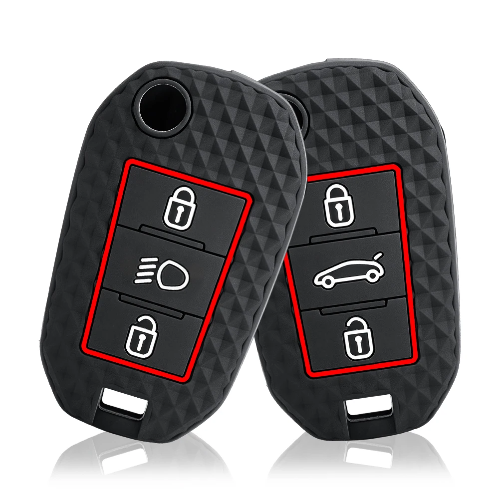 Silikon Autoschlüssel-Hülle für Citroen C5 C3 C4 C8 Berlingo für Peugeot Partner Rifter 208 308 508 407 2008 3008 3008 Expert