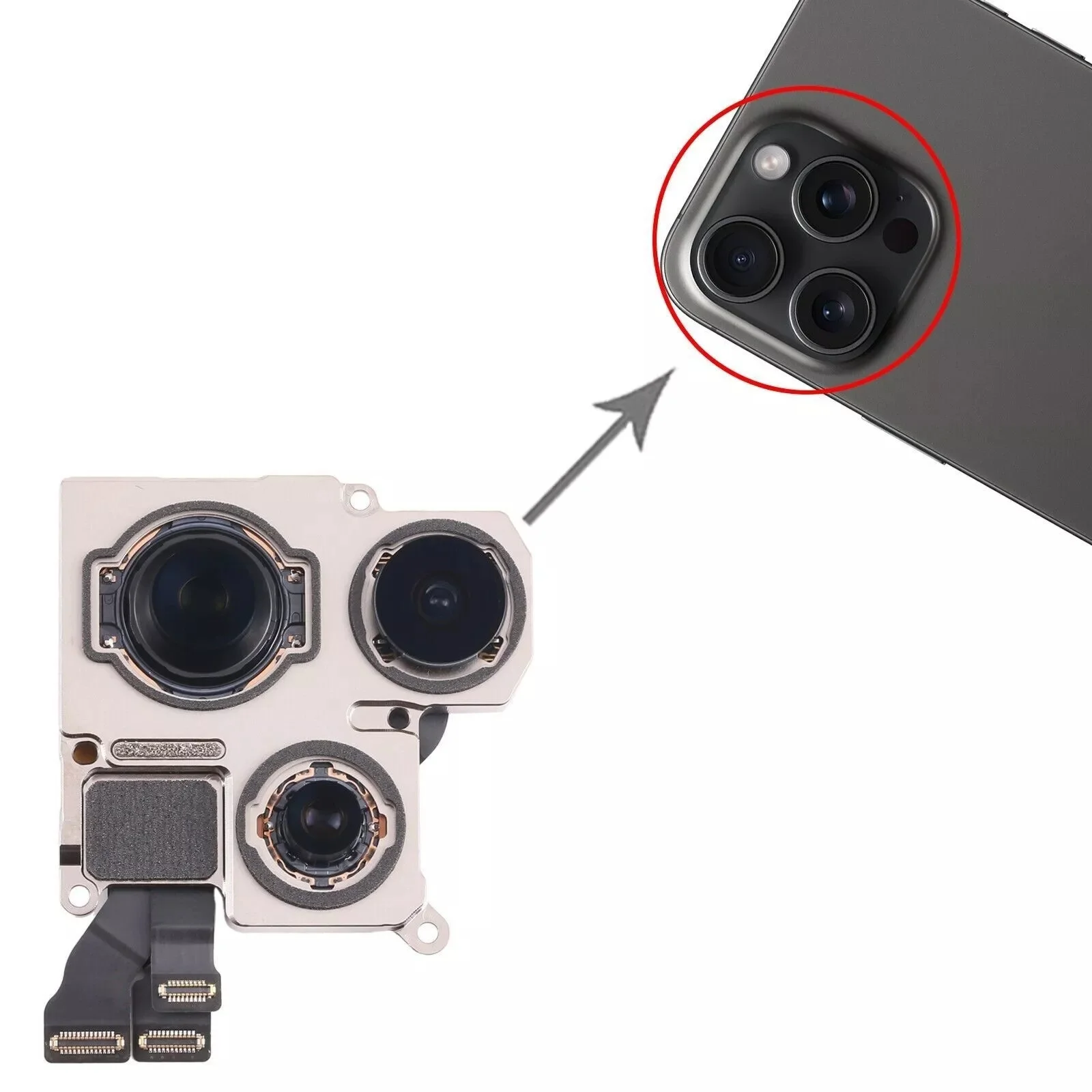 Rear/Front Camera Flex Cable for iPhone 14 15 Plus Pro promax Front Facing Camera Back Rear Camera Cam Module for 14 15 Pro Max