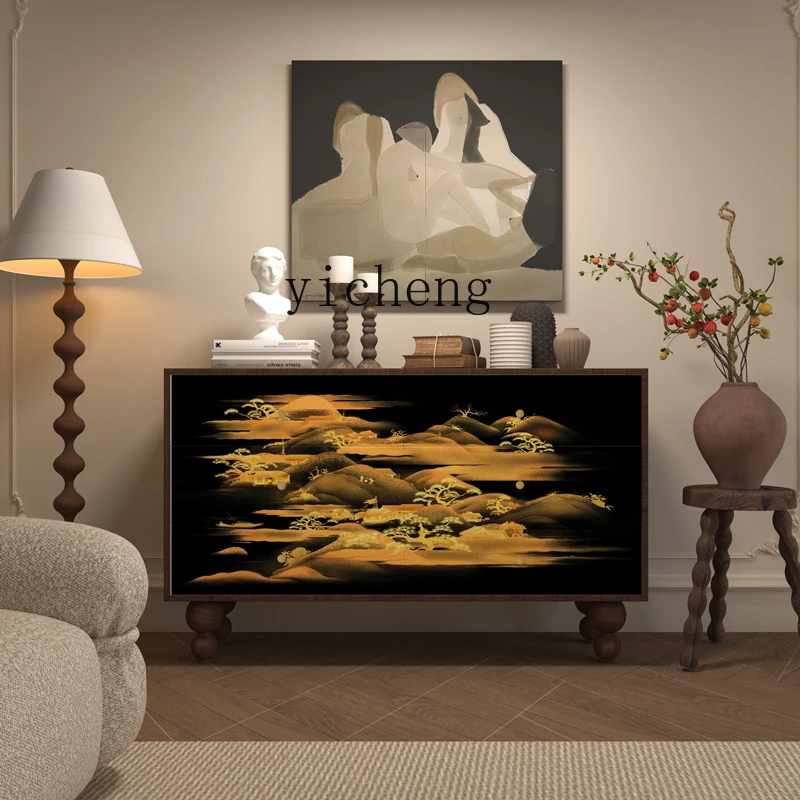 b4 Solid Wood Six-Drawer Cabinet for Bedroom and Living Room, Wall-Mounted Chest of Drawers