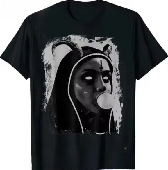 HOT SALE Evil dark style Wicked Occult Satanic Nun Gothic Tattoo Lilith Witch Pagan T-Shirt Size S-4XL Hot Sale 2025 Summer