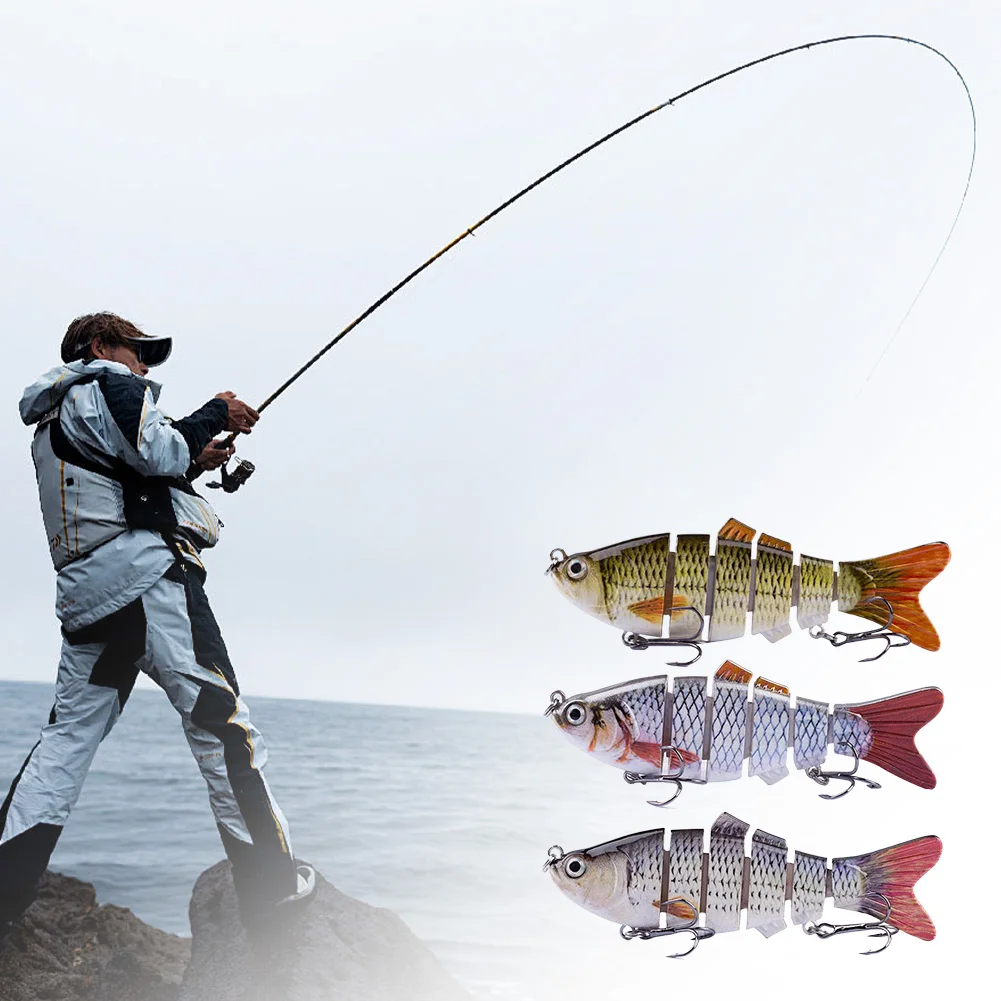 10cm/16.5g 3D 인조 하드 베이트 트레블 훅 포함 사실적인 슬로우 싱킹 피쉬 베이트 바이오닉 스위밍 베이트 배스 파이크 낚시용