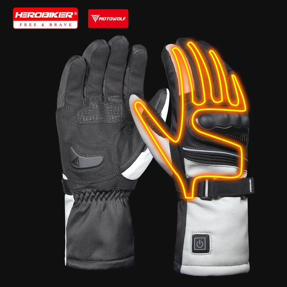 

Motorcycle Heating Gloves Winter Waterproof Skiing Self Heating Gloves Men Women Moto Heating Motocross Gloves Moto Equipment