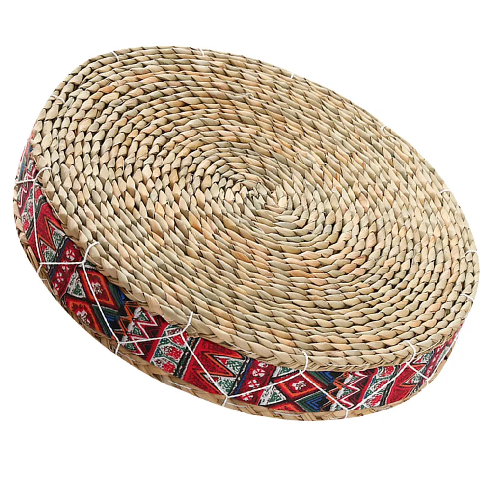 

Japanese Cushion 30cm Diameter 7cm High Straw Woven Seat Pad Meditation Round Mat Floor Cushion Bedroom Picnic