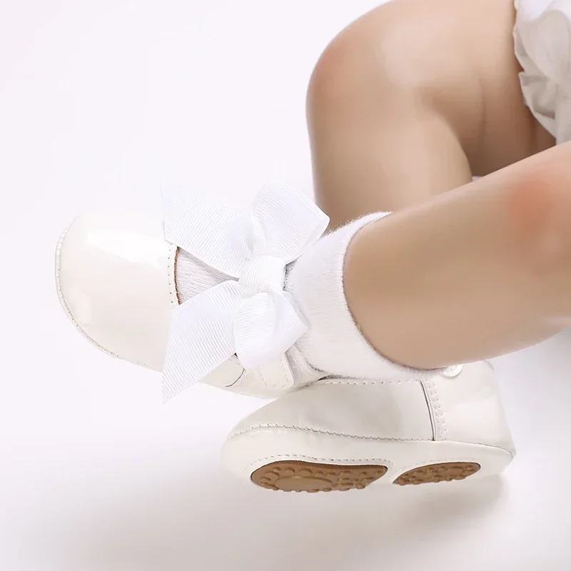 Süße weiße Spitze Baby Mädchen Prinzessin Schuhe Baby Mokassins Moccs Schuhe Schleife Fransen Gummisohlen rutschfeste Schuhe Krippenschuhe – Detail 36
