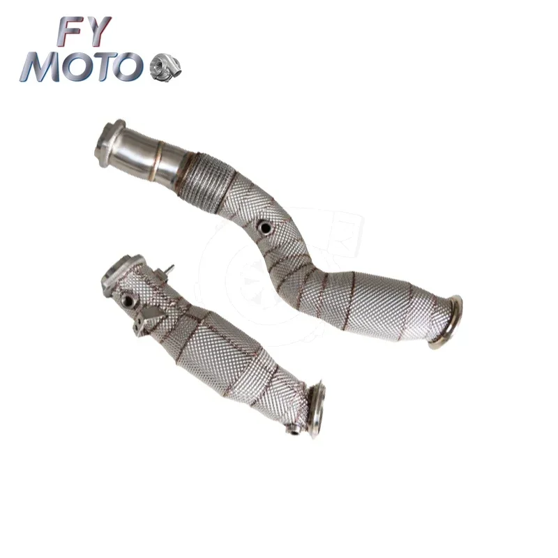 Exhaust Downpipe For BMW S58 G80 M3 M4 2020+ CATTED With Heat Shield M PERFORMANCE